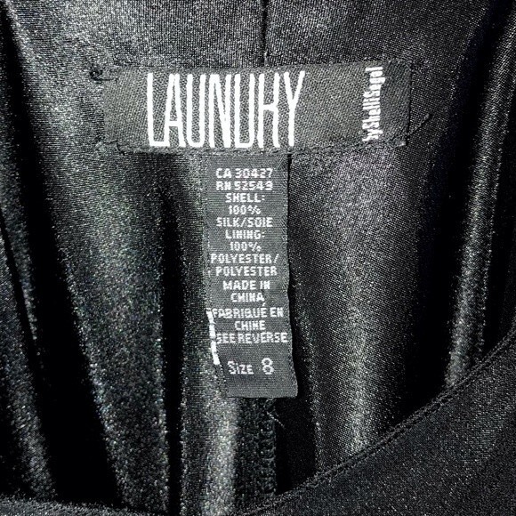 VTG 90's Y2K Black Beaded Silk Sleeveless Mesh Asymmetrical Cocktail Maxi Dress - Picture 6 of 7